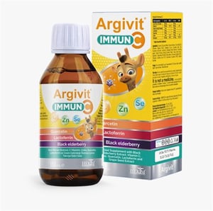 Argivit Immune Syrup 150ml - Vitamin C Black Elderberry Extract Zinc Quercetin