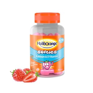 60 أقراص قابلة للمضغ من Haliborange Softies الكالسيوم وفيتامين D: