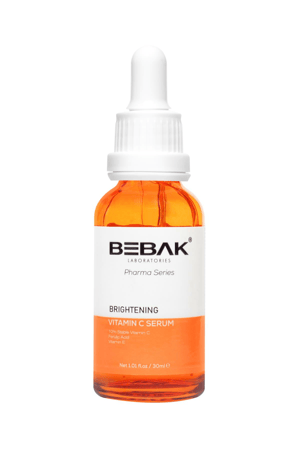 Bebak - مصل تفتيح فارما 10٪ فيتامين ج مستقر حمض الفيروليك فيتامين هـ مضاد للعيوب مصل تفتيح 30 مل