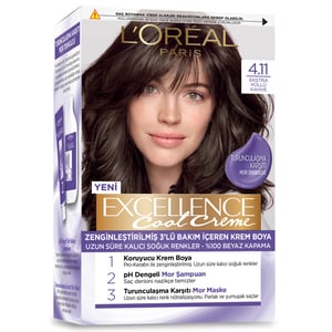 Loreal Paris Excellence Cool Creme Hair Dye 4.11 Extra Ashy Brown - Excellence