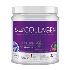 Suda Collagen / سودا كولاجين - مكمل غذائي سودا كولاجين + بروبيوتيك بنكهة البطيخ 300 جرام: