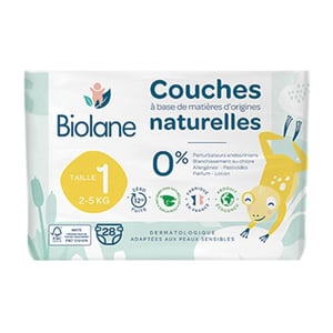 Biolane Natural Baby Diapers 28 Pieces 2 Sizes - 2-5 Kg