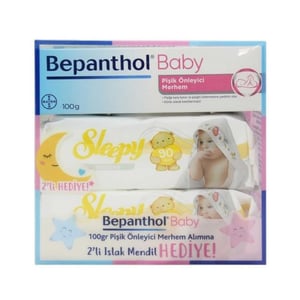 Bepanthol Baby Anti-Rash Cream 100 gr + 2 Pcs Wet Wipes GIFT!