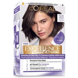Loreal Paris Excellence Cool Creme Hair Dye 5.11 Extra Ashy Light Brown - Excellence