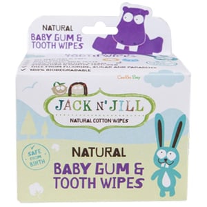 جاك اند جيل مناديل مبللة للعلكة والأسنان الطبيعية للأطفال 25 قطعة | Jack N' Jill