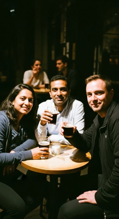 Professional networking dinner scene 2