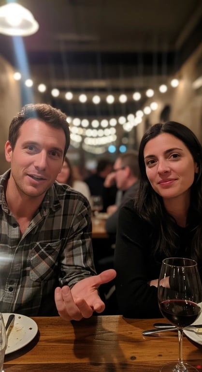 Professional networking dinner scene 5