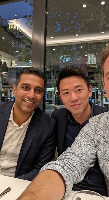 Professional networking dinner scene 6