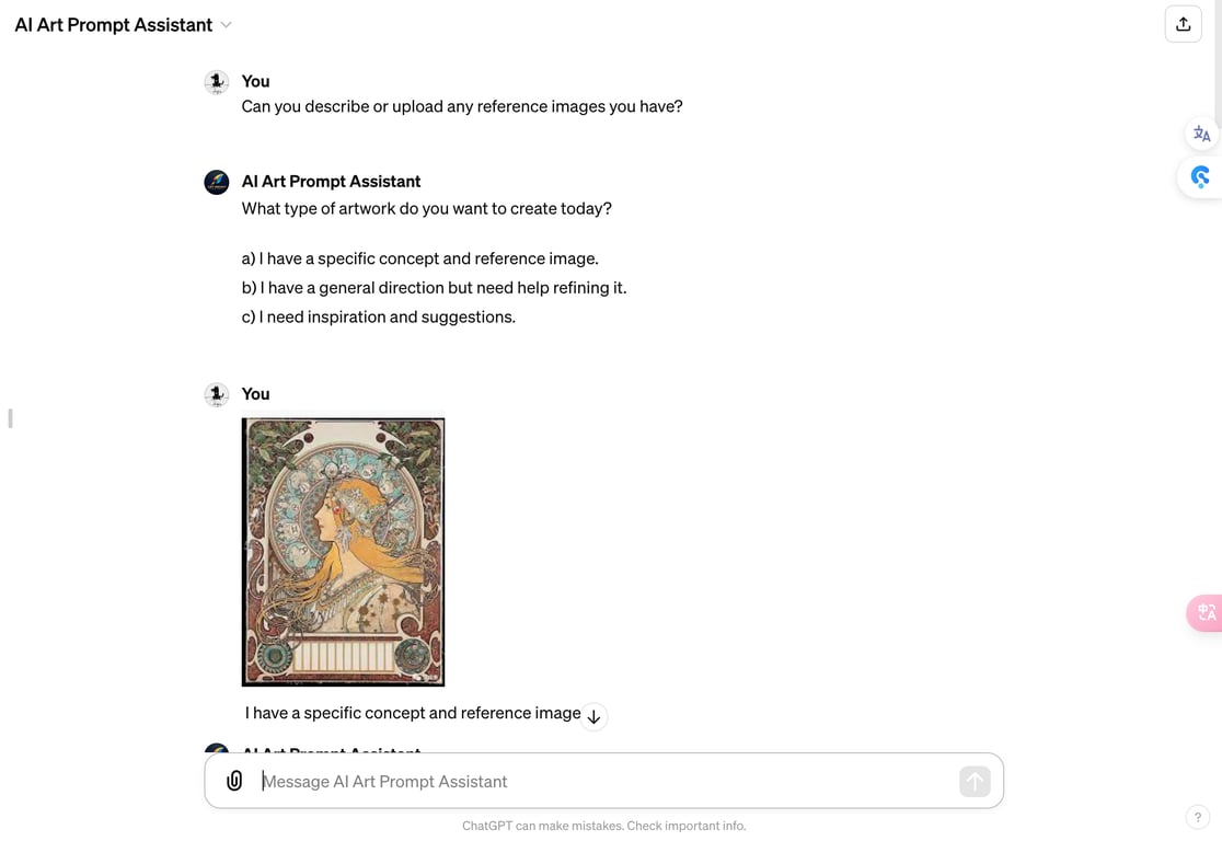 AI Art Prompt Assistant