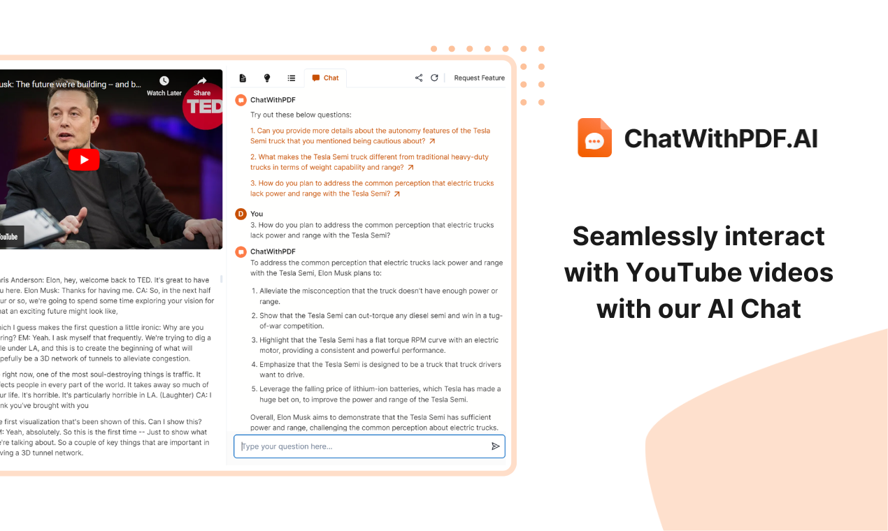 Chat with Youtube Videos by ChatWithPDF