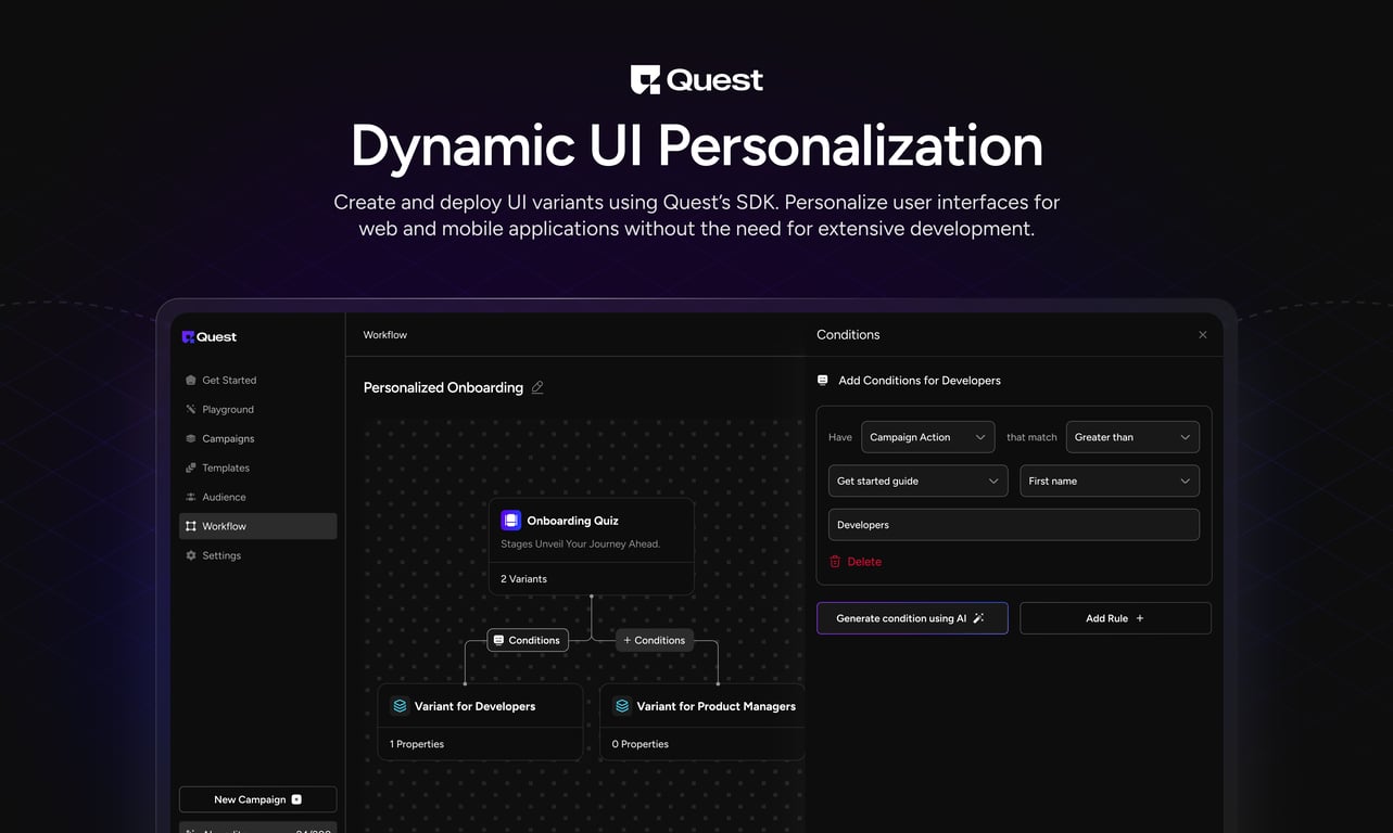 Dynamic UI by Quest Labs AI