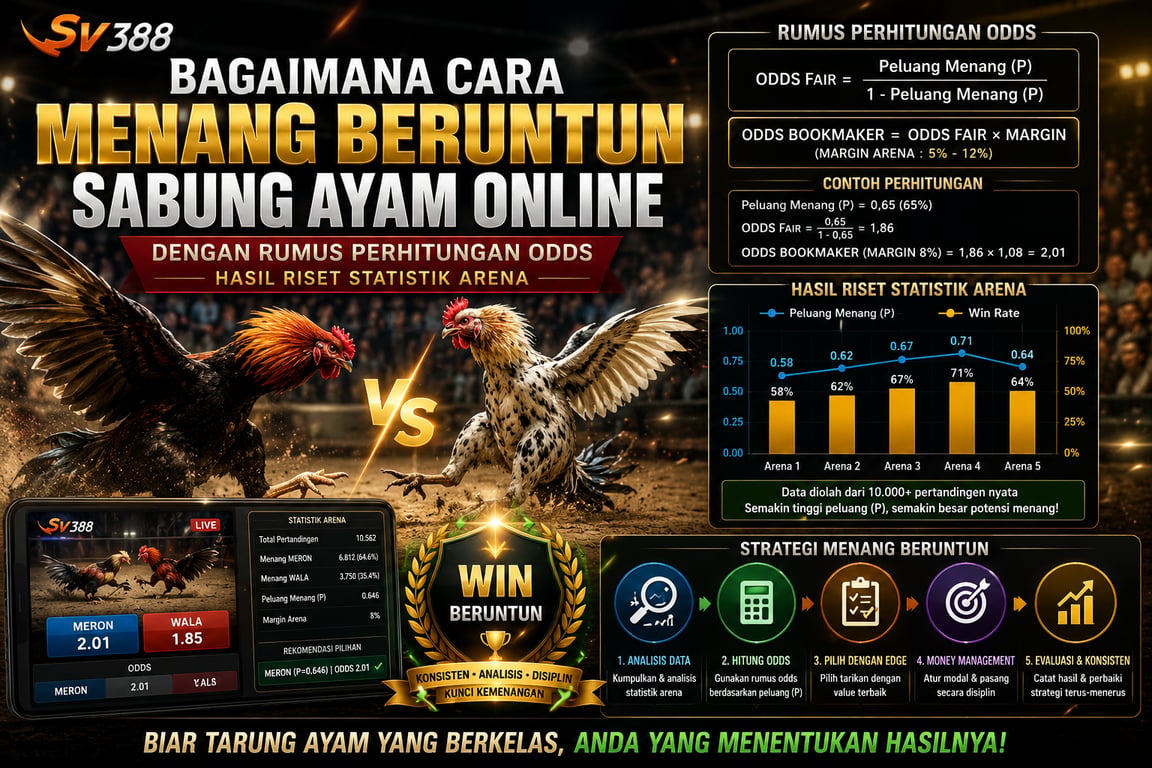 SV388 | Bagaimana Cara Menang Beruntun Sabung Ayam Online dengan Rumus Perhitungan Odds Hasil Riset Statistik Arena