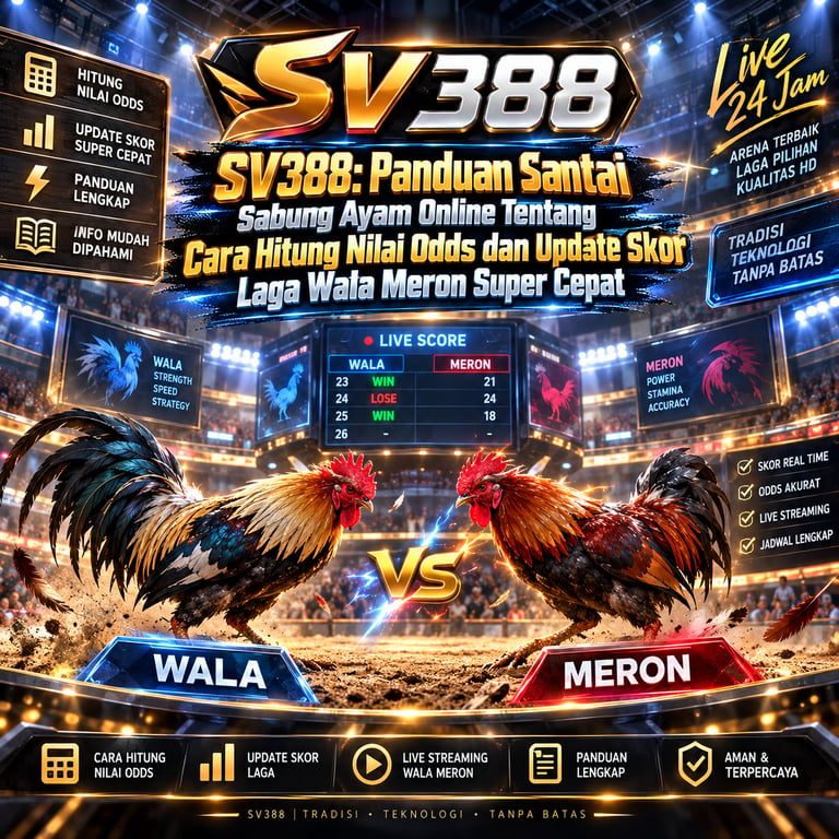 SV388: Panduan Santai Sabung Ayam Online Tentang Cara Hitung Nilai Odds dan Update Skor Laga Wala Meron Super Cepat