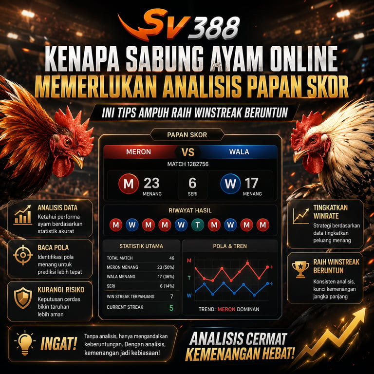 SV388: Kenapa Sabung Ayam Online Memerlukan Analisis Papan Skor Ini Tips Ampuh Raih Winstreak Beruntun