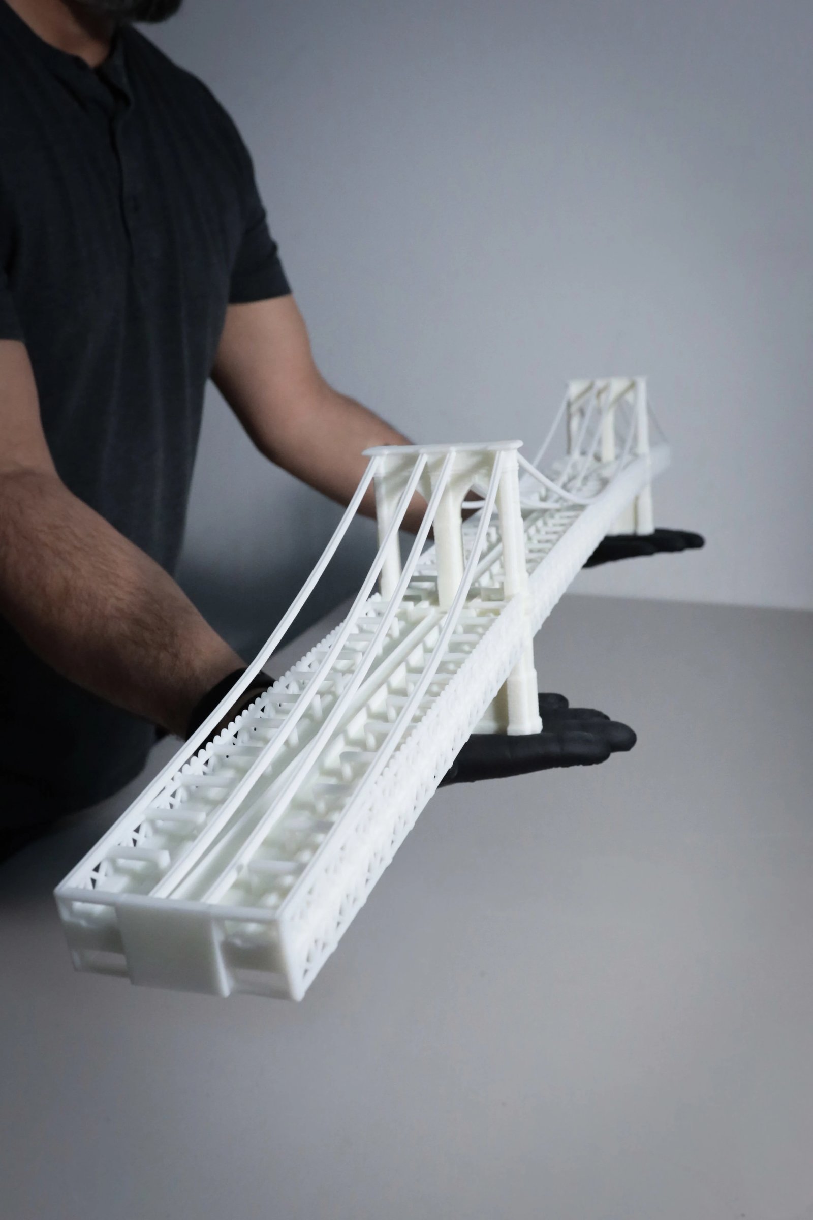 Brooklyn Bridge Architectural Model — 3D printed by Makelab