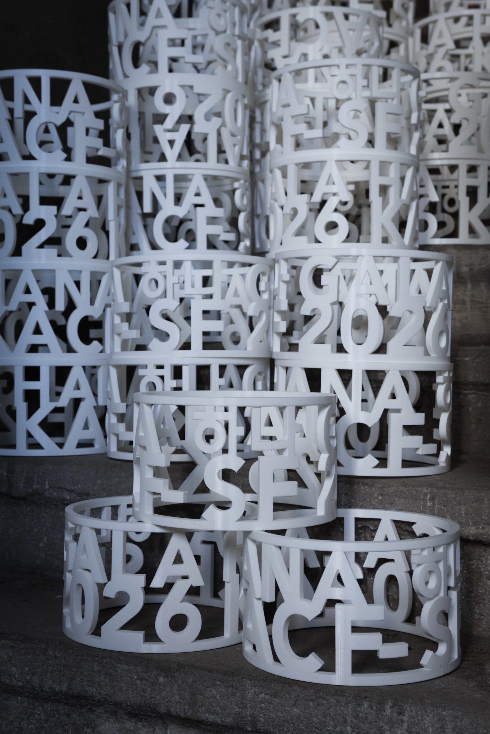 Korean American Community Foundation Gala Centerpieces — 3D printed by Makelab