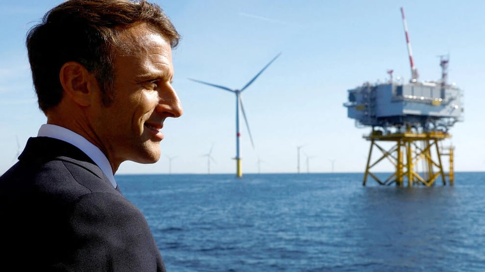 Macron Inaugurates France's First Offshore Windfarm