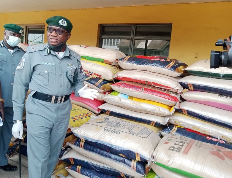 6,900 Bags Of Rice Impounded By Customs In Ogun