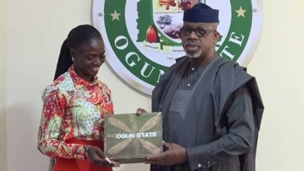 Ogun State Governor Dapo Biodun Gifts Tobi Amusan N5 Million