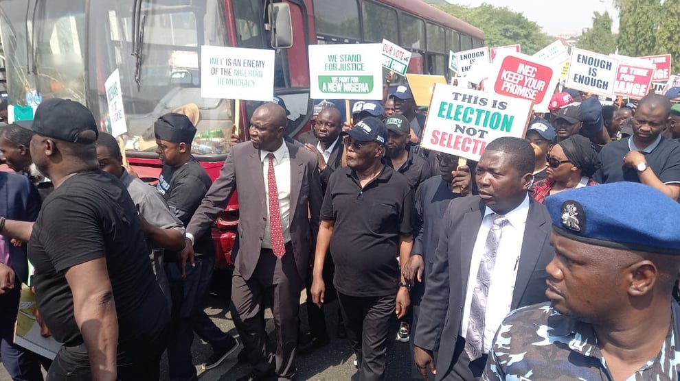 2023 Election Results: Atiku Leads Protest To INEC Headquart