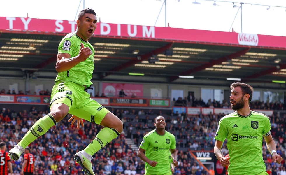 EPL: Casemiro Volleys Man Utd Past Bournemouth In Top Four C