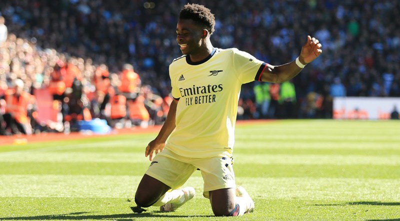 EPL: Saka's Strike Seals Top Four Spot For Arsenal Away At A