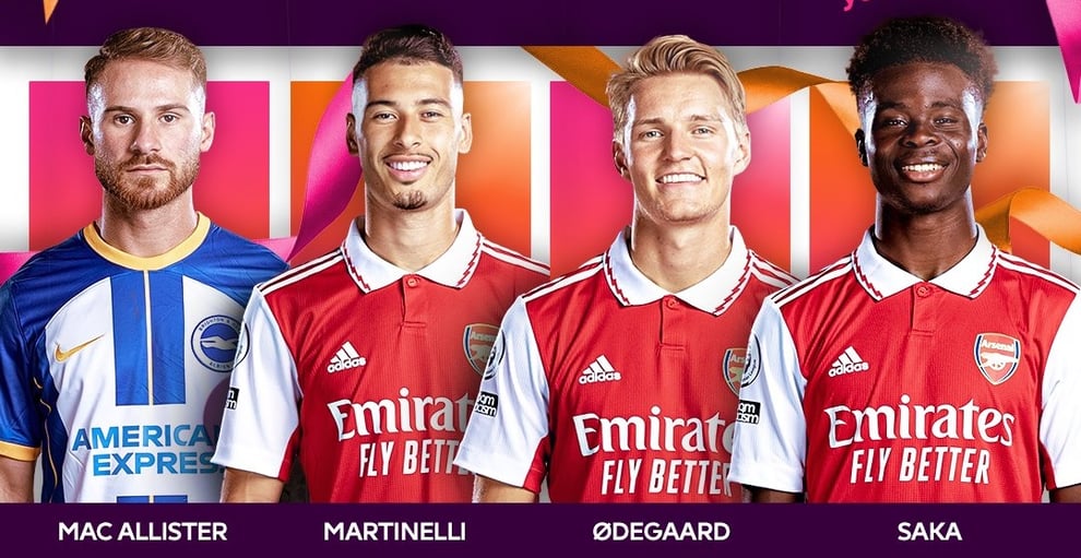 Haaland, Saka, Odegaard Lead EPL Young Player Of The Year Sh