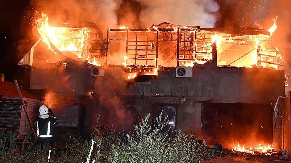 Fire Destroys Spare Parts Shop In Ibadan 