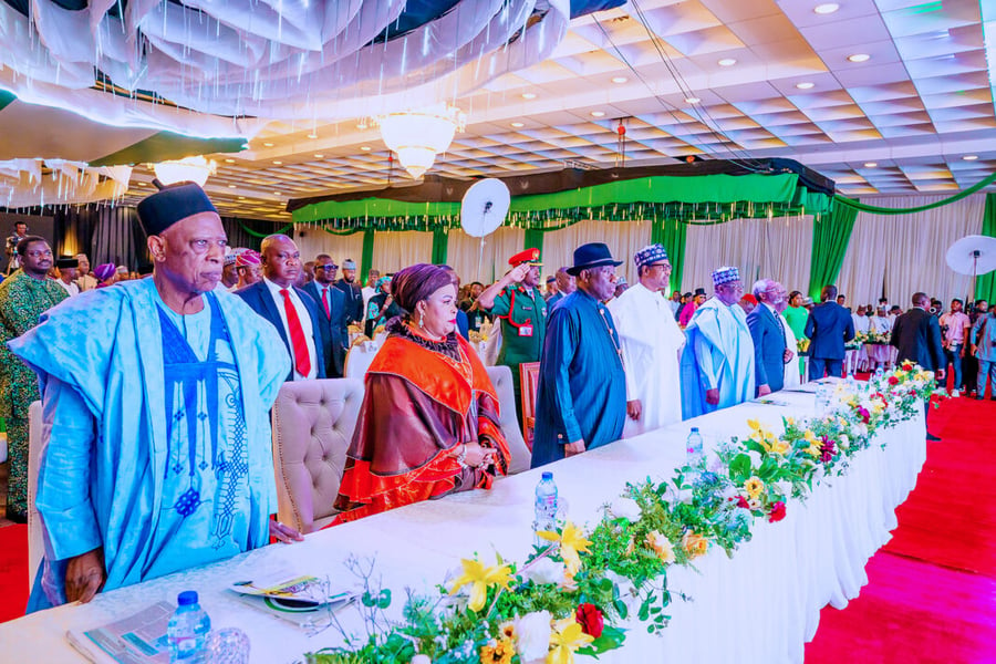 Jonathan, Wike, Others Conferred With Service Awards By Pres