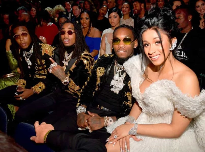 Cardi B, Offset, Quavo Seen For The First Time Since Takeoff