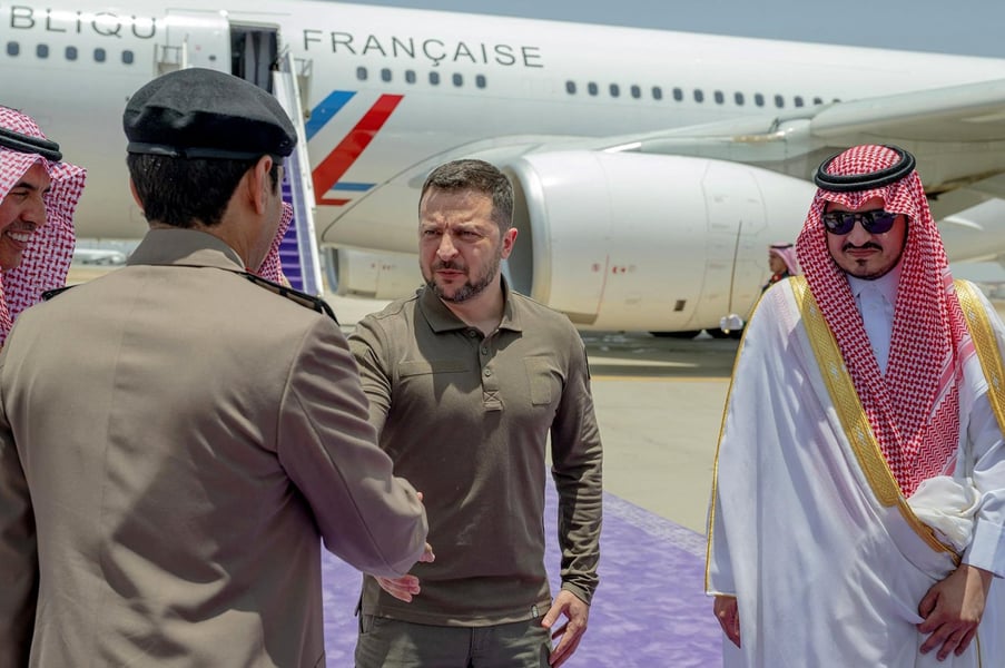 Zelensky Makes Unexpected Stop In Saudi Arabia En Route To G