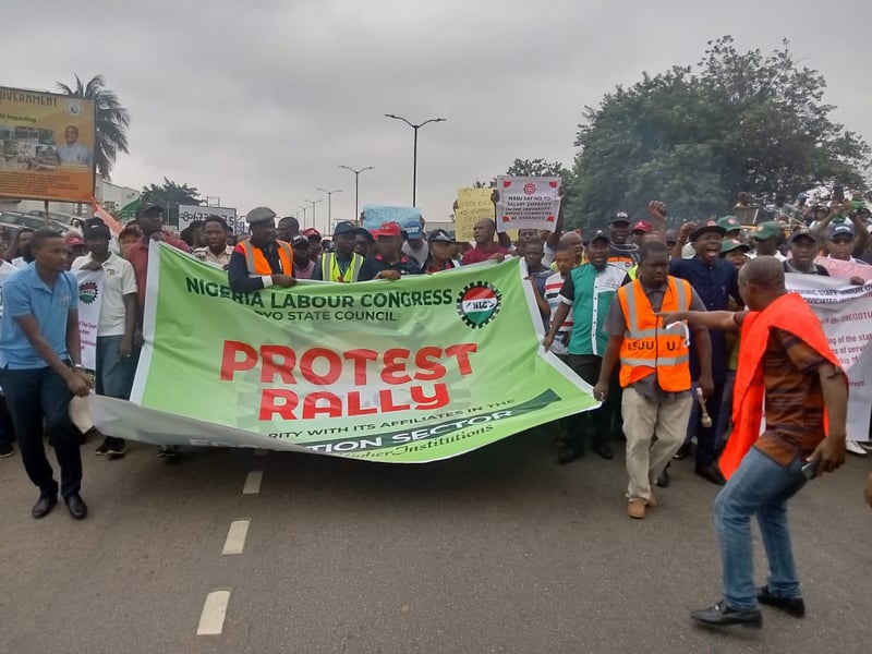 ASUU: Ibadan Joins NLC Protest Against Prolonged Strike