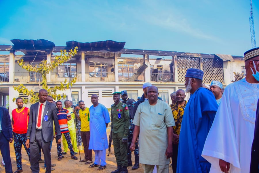 Kano Fire: Gawuna Visits Scene, Sympathise With Police