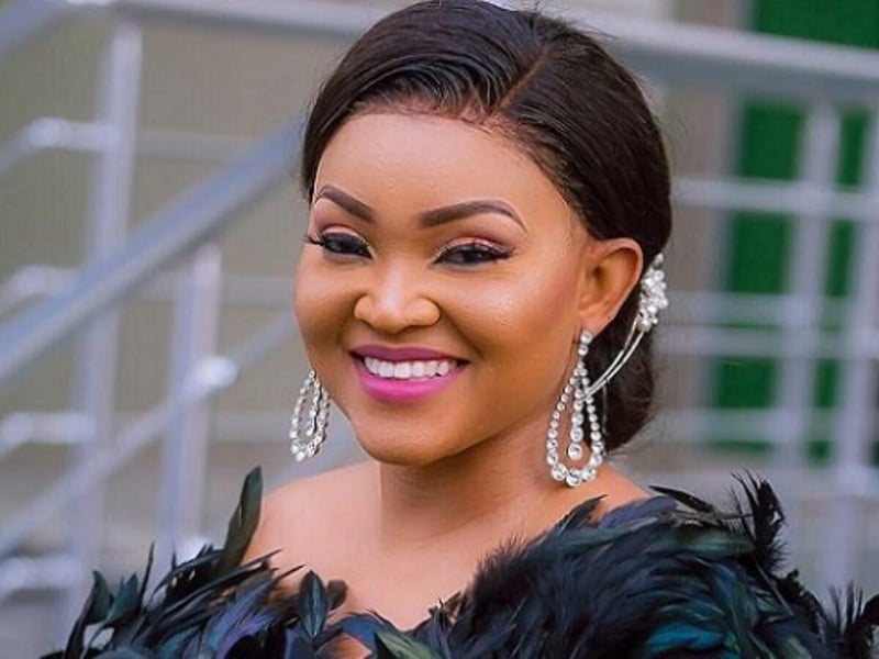 Actress Mercy Aigbe Prays As She Steps Out To Vote