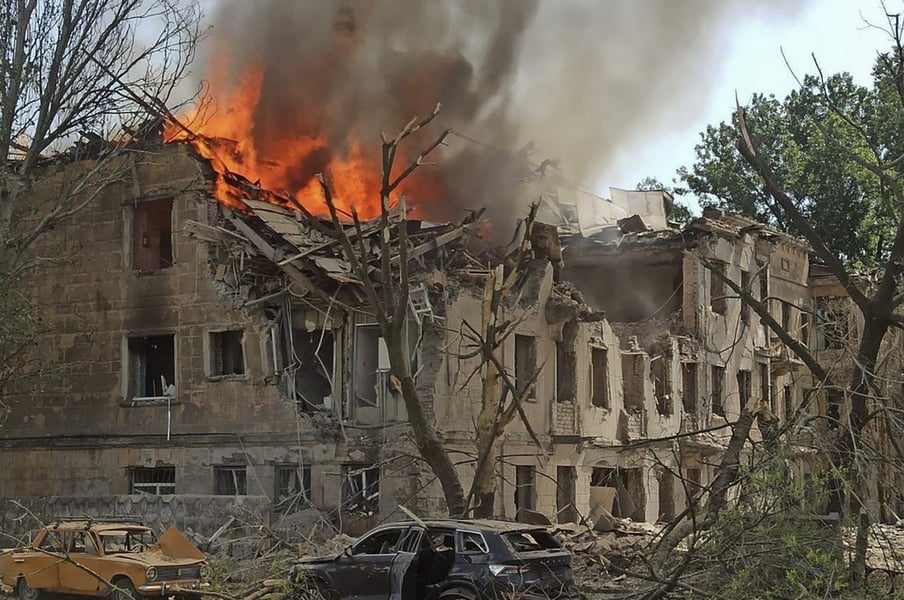 Russian Missile Strike Hits Medical Clinic In Ukrainian City