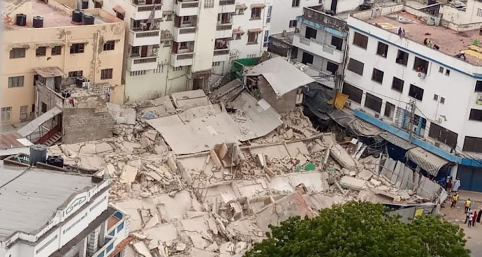 No Lives Lost As Four-Storey Building Collapse In Mombasa, K