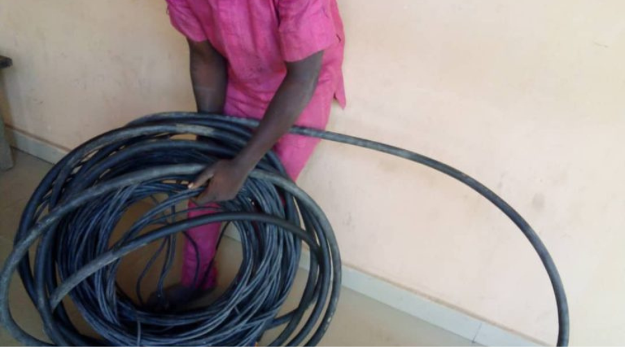 Suspected Vandal Nabbed With Stolen Cables In Kano