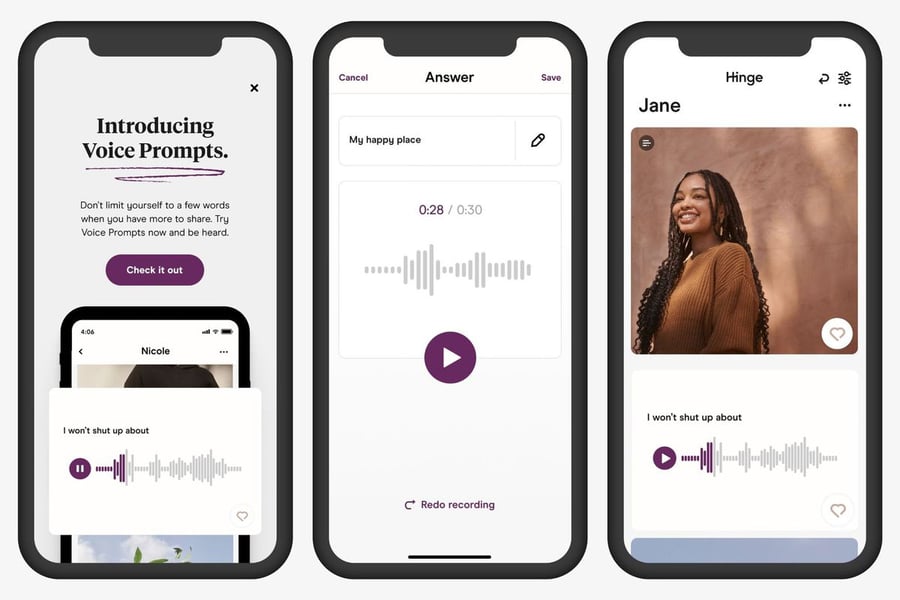 Hinge Releases Voice Notes, Voice Prompts To Dating Profile