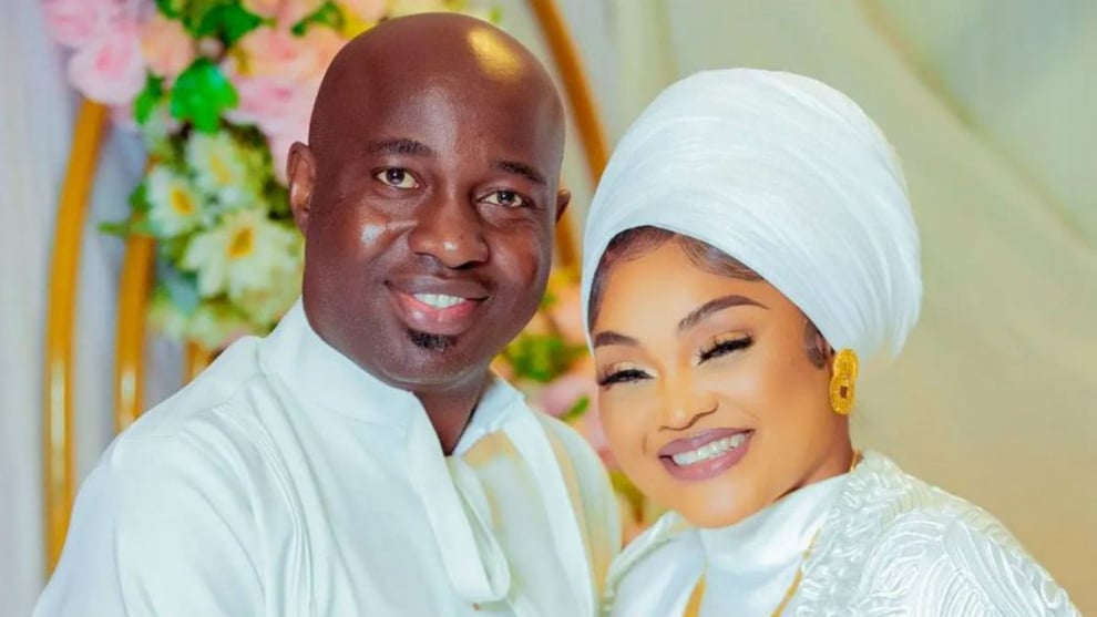 Actress Mercy Aigbe, Husband Turn Heads At 'King Of Thieves'