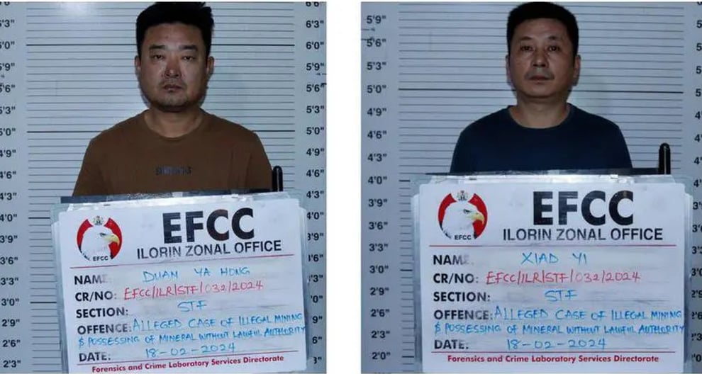 Illegal mining: EFCC arraigns two Chinese