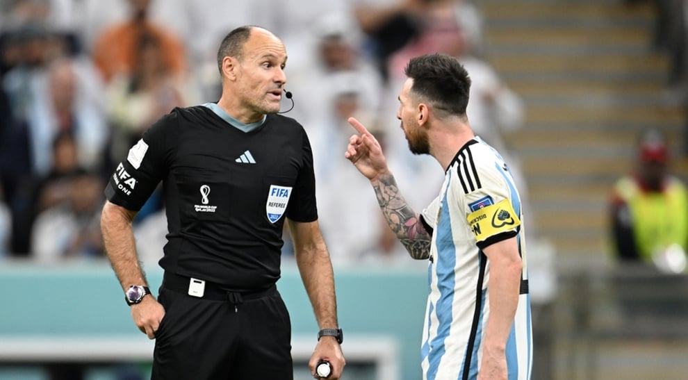 World Cup 2022: Messi Blasts Referee Lahoz Over Foul Call