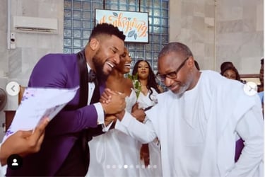 Kunle Remi appreciates Femi Otedola after wedding niece, Tiw