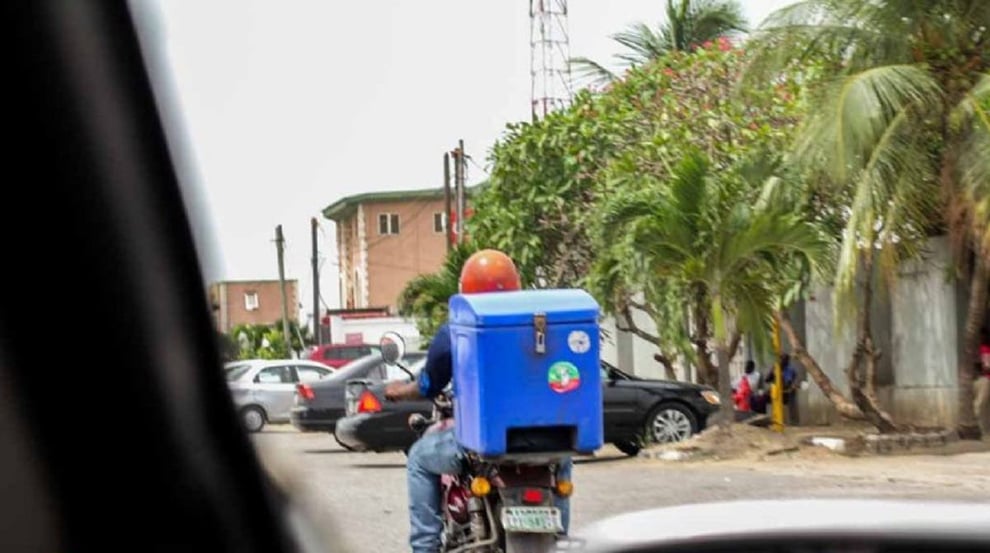 VIDEO: Dispatch Rider Caught With Baby Inside Courier Box