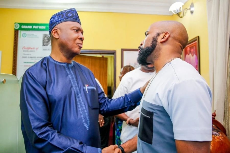 Bukola Saraki Officially Welcomes Banky W To PDP