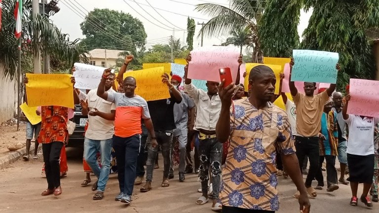 Protest Rocks Enugu Community Over Extortion, Arrests By Pol