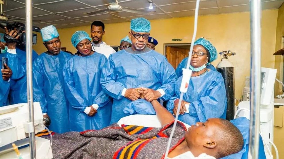Abiodun Visits Stray Bullet Victim As Normalcy Returns To Ab