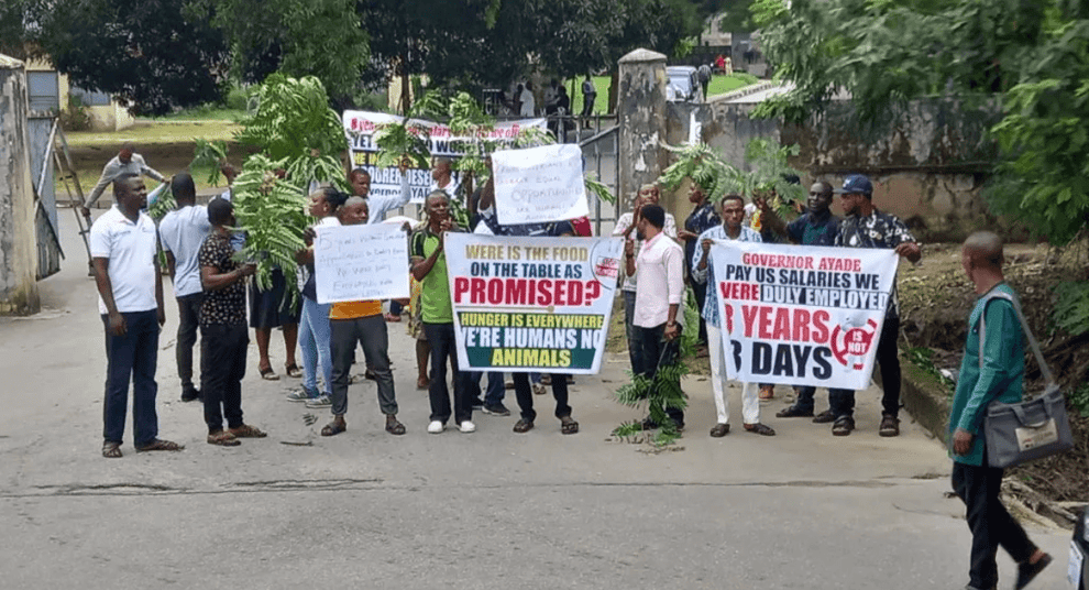 Civil Servants Protest Non-Payment Of Five Years’ Salaries