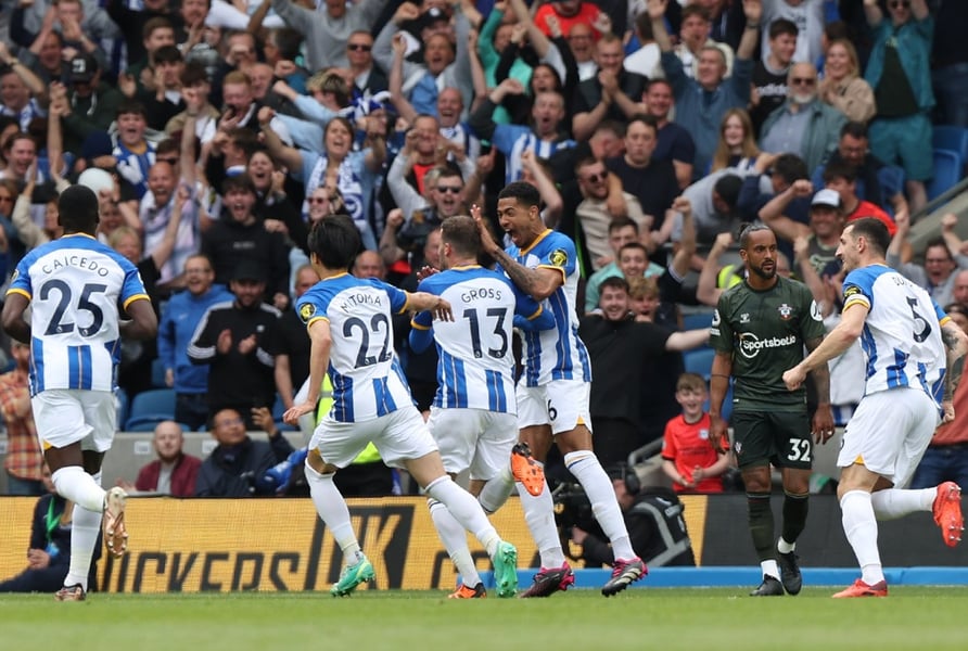 EPL: Brighton Secure Historic European Spot After 3-1 Win Ov