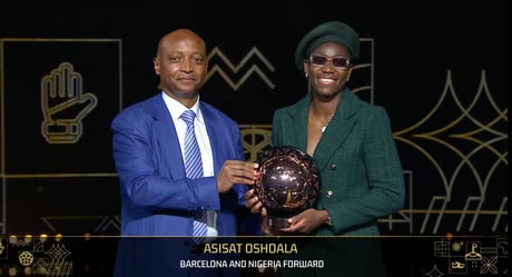 CAF Awards: Asisat Oshoala secures unprecedented sixth Afric