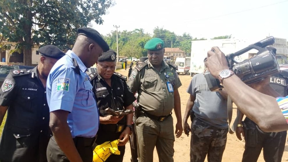 Commissioner Of Police Visits Scene Of Bank Heist In Ekiti, 